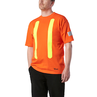 T-shirt de sécurité Viking en coton avec rayure réfléchissante à la manche, pour hommes Front_Angled_Left
