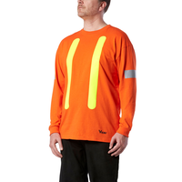 T-shirt de sécurité Viking en coton avec manches longues à rayure, pour hommes Front_Three_Fourths_Angled_Left