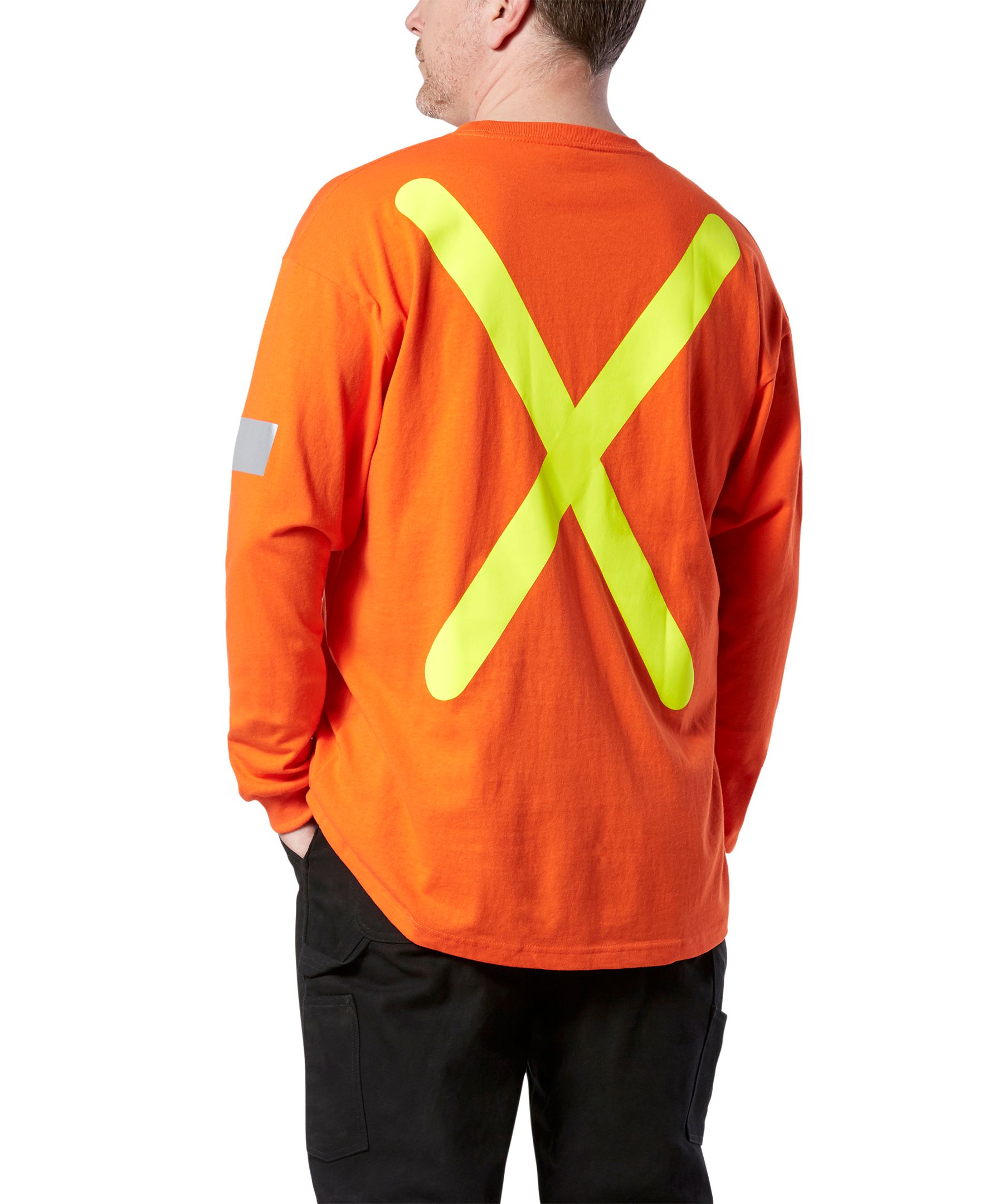 T-shirt de sécurité Viking en coton avec manches longues à rayure, pour hommes