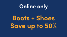 Shoes and boots asve up to 50%