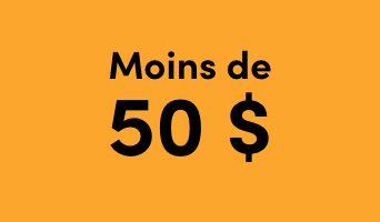 Moins de 50 $