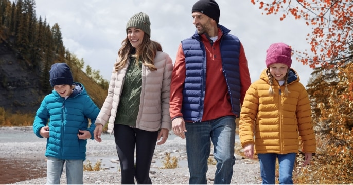 Women's, Men's + Kids' WindRiver Puffer Jackets, Vests + Kids' Snowpants