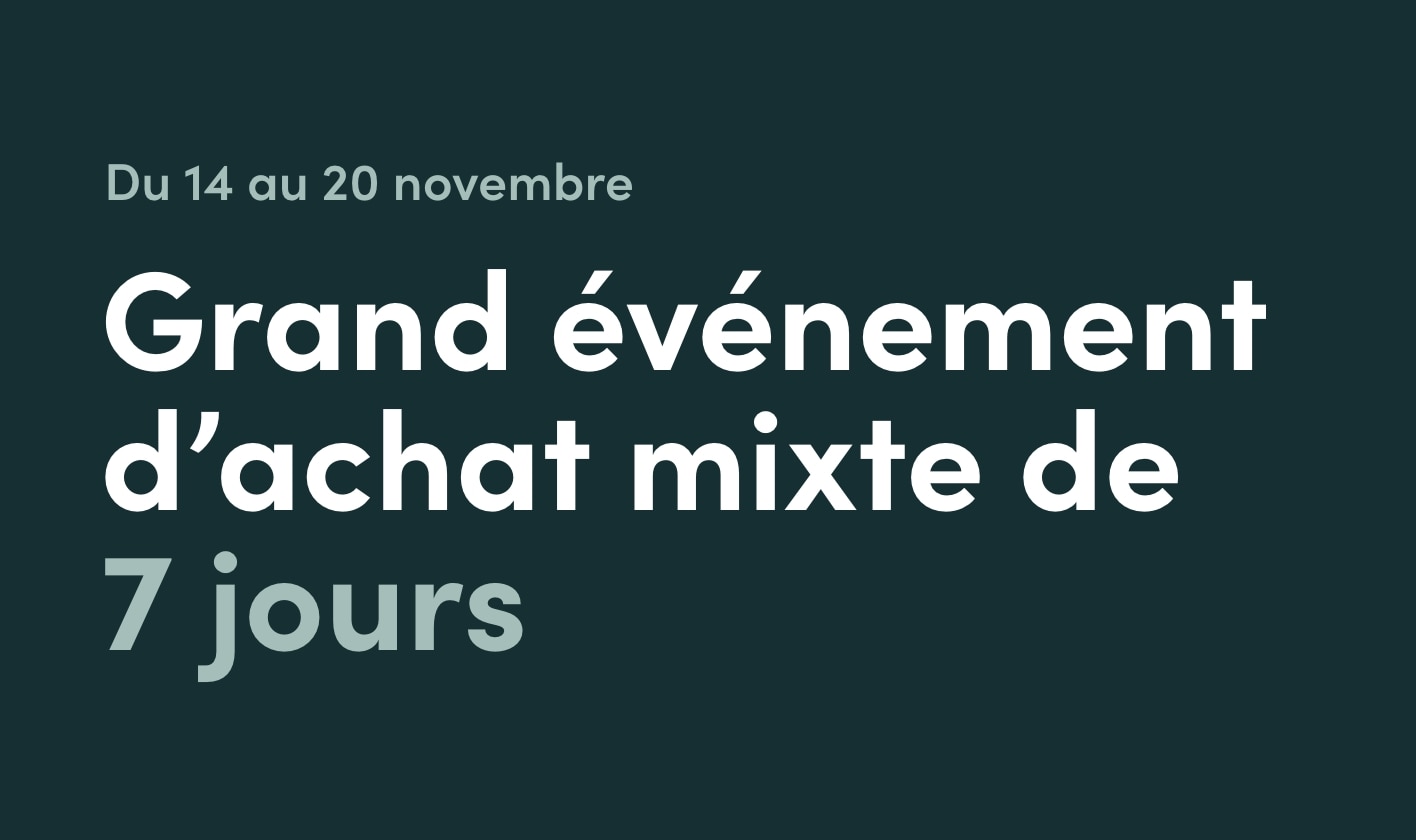 Grand événement d'achat mixte de 7 jours