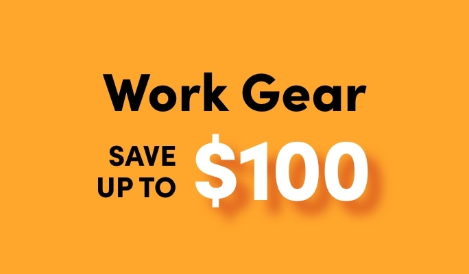 Work Gear Save Up to $100