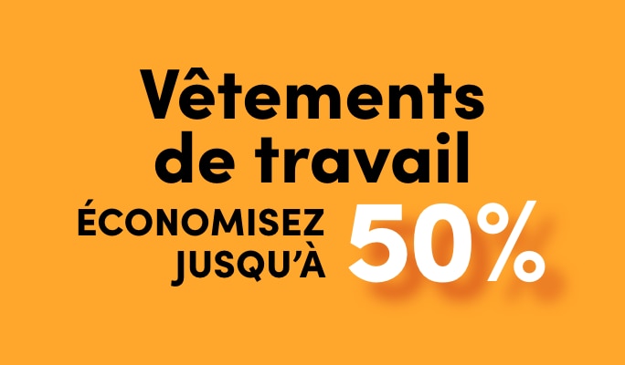 L’équipement de travail économisez 50 %​