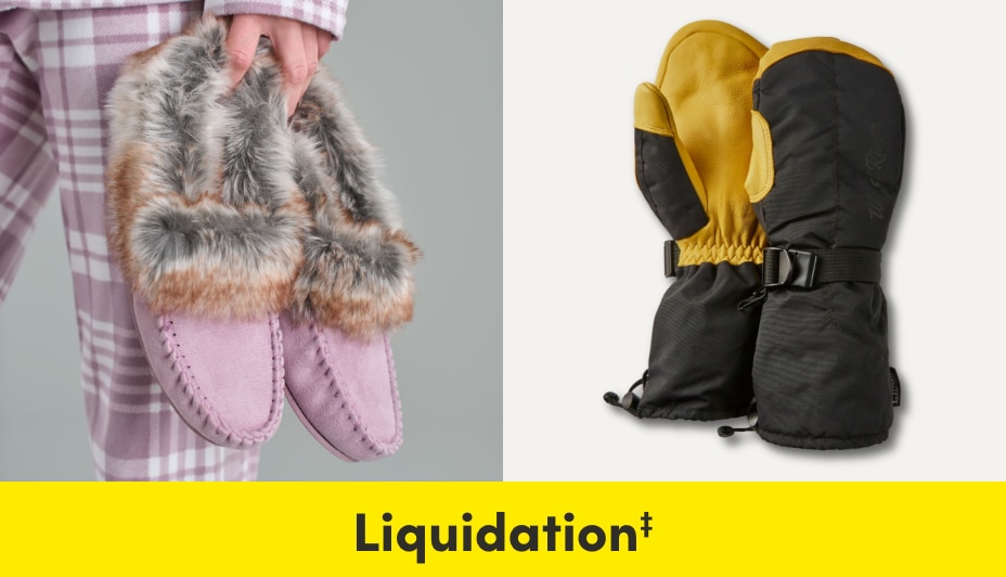 Liquidation‡ vêtements de détente, pantoufles, couvertures, accessoires et plus