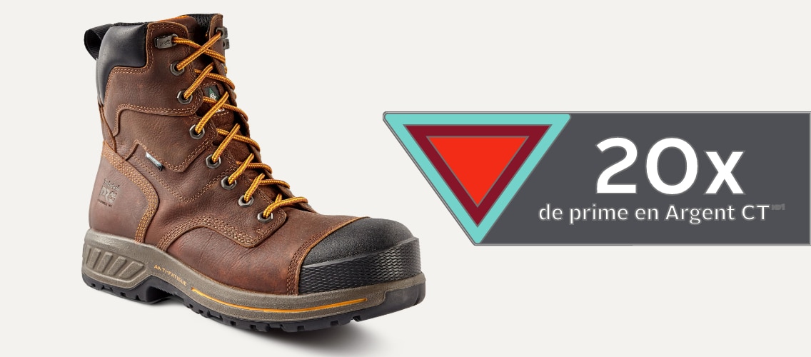Chaussures de sécurité Timberland Pro sélectionnés pour hommes économisez 20% Et Offre Exclusive de Récompenses TriangleMD Chaussures de sécurité Timberland Pro 20x CT Bonus$