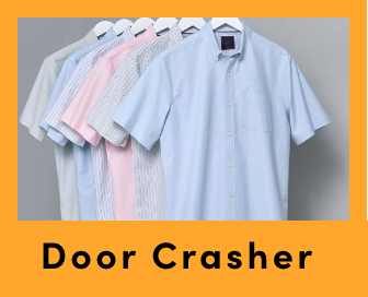 Door Crasher All Regular-Priced Men’s Denver Hayes Short Sleeve Oxford +Sport button Up Shirts. Sale $20