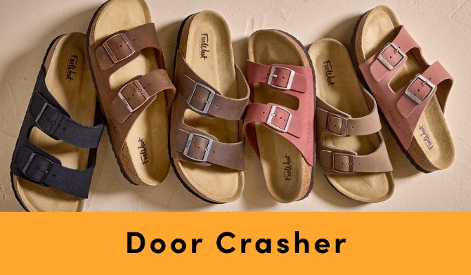 Door Crasher Save up to 40% on Shoes, Sandals + More
