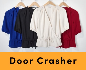 Door Crasher Save 40% on Women's Shirts