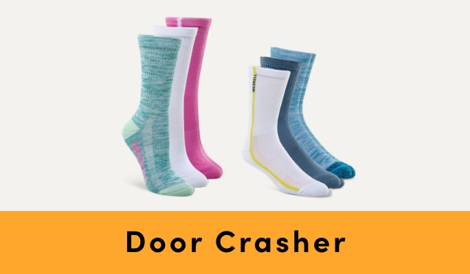 Door Crasher Save up to 40% on Socks + More