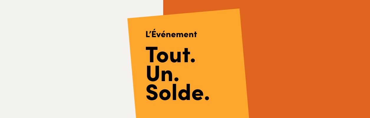 Du 20 au 21 mai 2 jours seulement, en ligne.  Solde Éclair  Économisez jusqu’à 50%