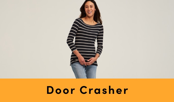 Door Crasher Save up to 60% on Women's Clothing