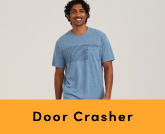 Door Crasher Save up to 60% on Men's Clothing