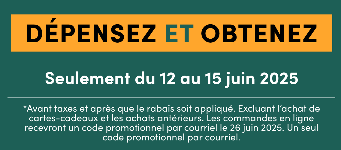 DÉPENSEZ 125 $ OU PLUS* SUR LES ARTICLES CARHARTTMD ET OBTENEZ UNE CARTE PRIME OU UN CODE PROMOTIONNEL DE 30 $