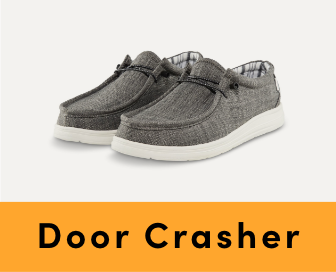 Door Crasher Save up to 40% on Women's + Men's Footwear