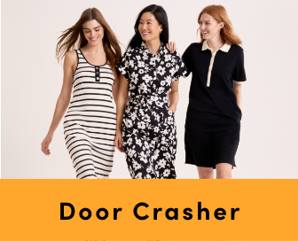 Door Crasher Buy one get one FREE* on Women's, Men's + Kids' Casual Clothing + Jackets