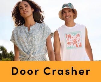 Door Crasher Buy one get one FREE* on All Regular-Priced Women's + Men's FarWest Tops