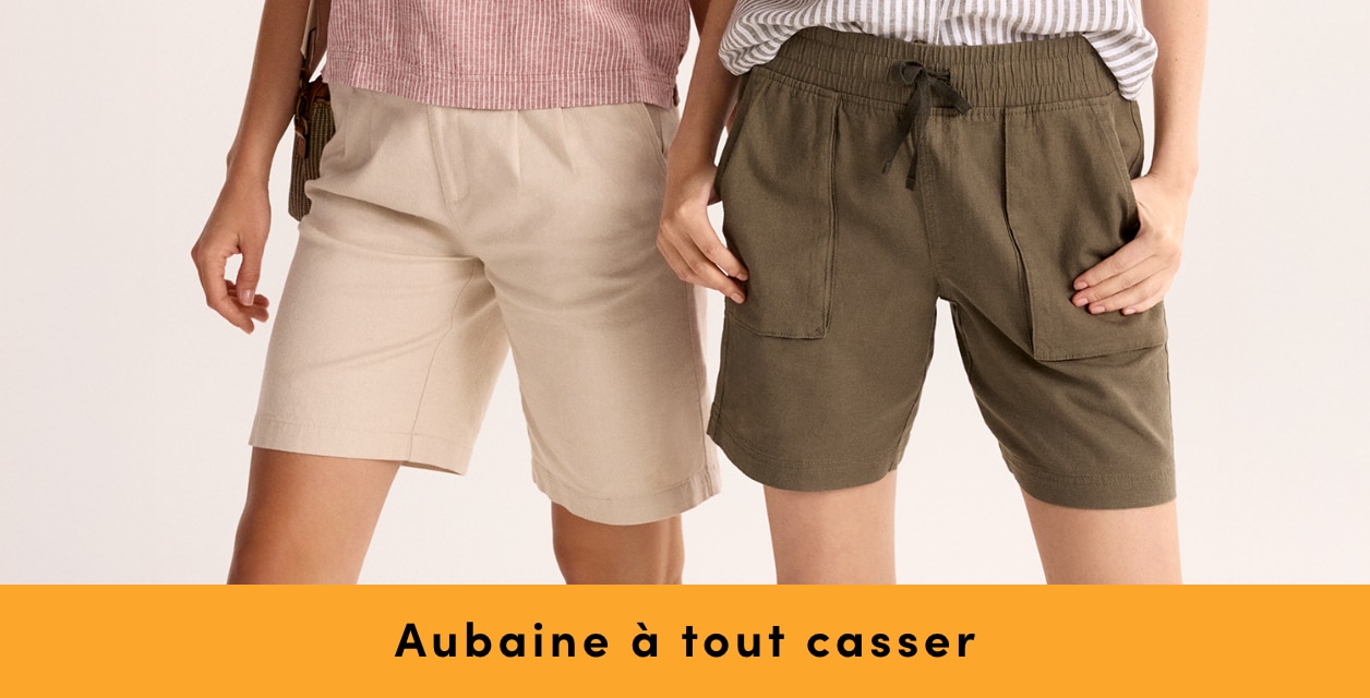Aubaine à Tout Casser  tout les shorts pour femmes économisez jusqu'à 50 %