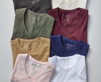 Tous les t-shirts essentiels et débardeurs Denver Hayes pour femmes achetez-en 1 et obtenez-en 1 à 50% de rabais*