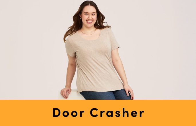 Door Crasher Save up to 60% on Women's Clothing
