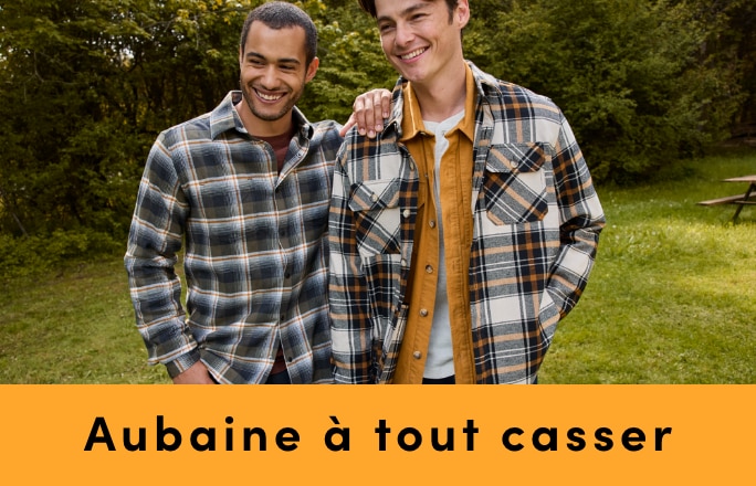 Aubaine à Tout Casser Vêtements pour hommes économisez jusqu'à 60 %