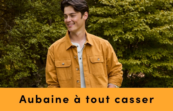 Aubaine à Tout Casser Vêtements pour hommes économisez jusqu'à 50 %