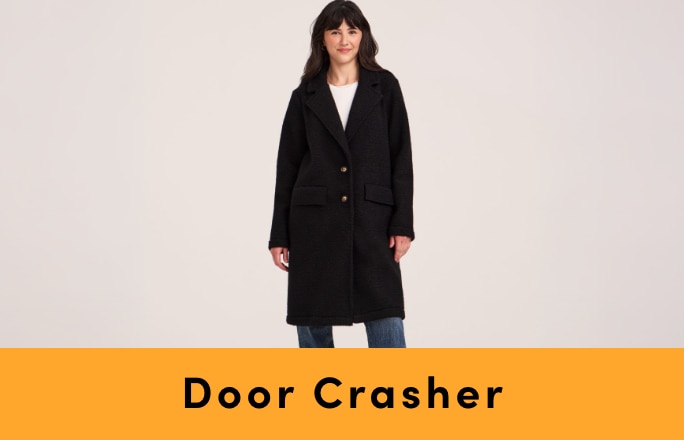 Door Crasher Women's Denver Hayes Boucle Long Coat Sale $69.99