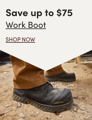 Door Crasher Save up to $75 on Work Boots