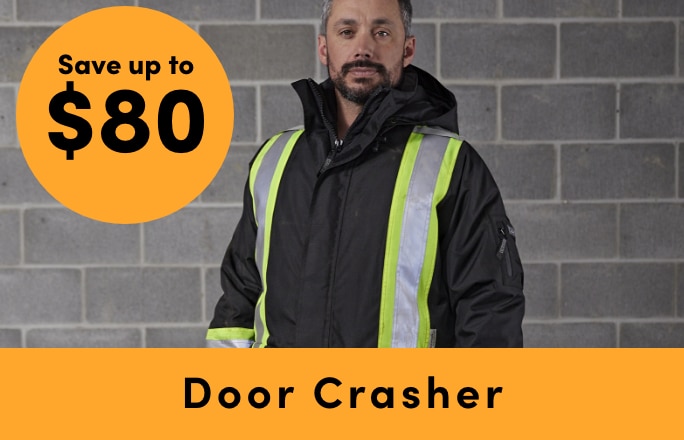 Door Crasher Save up to $80 on Workwear