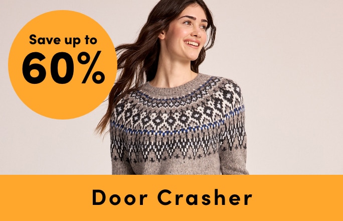 Door Crasher Save up to 60% on Women’s Clothing