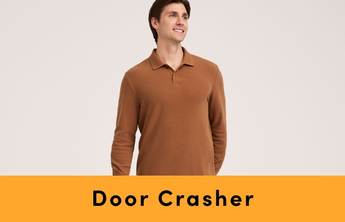 Door Crasher Save up to 60% on Men's Clothing