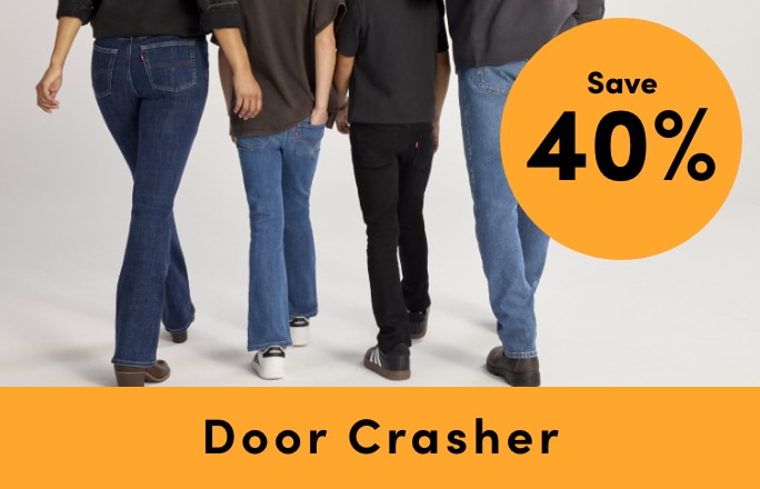 Door Crasher All Regular-Priced Women's, Men's + Kids' Jeans + Jeans Jackets Save 40%