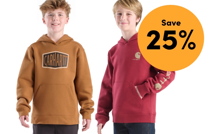 Save 25% on Kids' Hoodies + Jackets