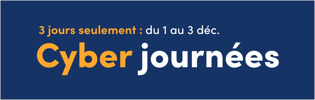 Cyber journees. 3 jours seulement. Du 2 au 4 dec