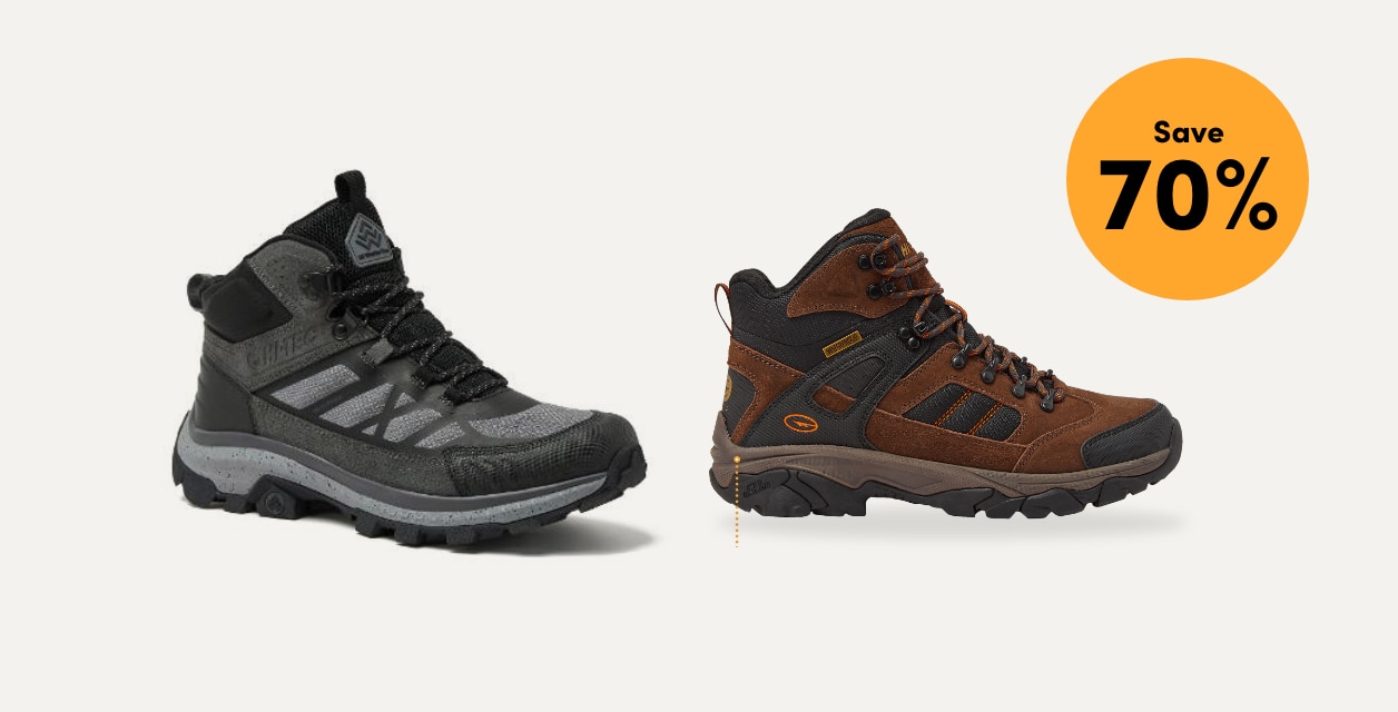 Save 70% Women's + Men's Hi-Tec Hikers