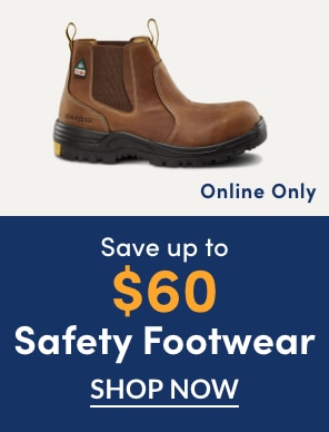 Door Crasher Save up to $60 on Safety Footwear