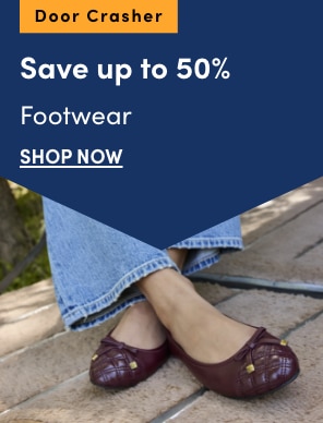 Door Crasher Save up to 50% on Footwear