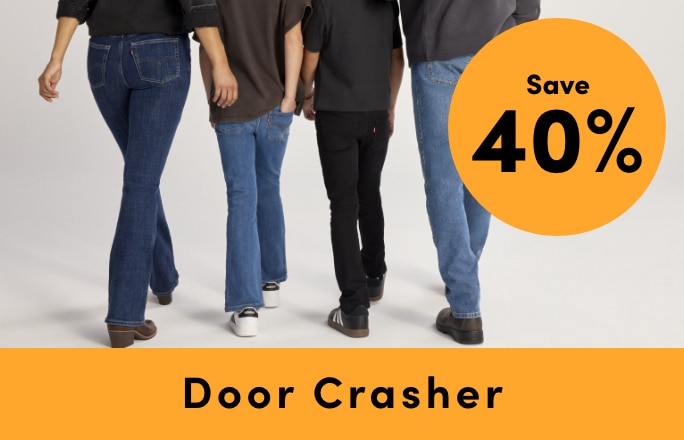 Door Crasher Jeans + Jean Jackets Save 40%