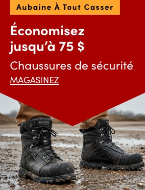 Aubaine à Tout Casser Chaussures de sécurité économisez jusqu'à 75 $