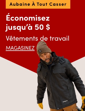 Aubaine à Tout Casser Vêtements de travail économisez jusqu'à 50 $