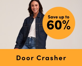 Door Crasher Save up to 60% on Women's Clothing