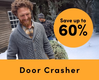 Door Crasher Save up to 60% on Men's Clothing