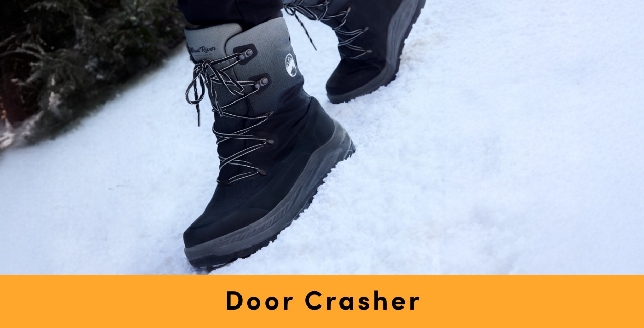 Door Crasher Save up to $80 on Women's + Men's Footwear