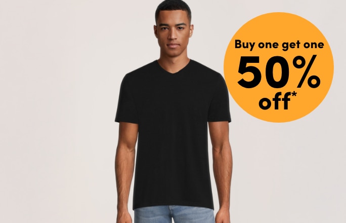 Men's Denver Hayes Stretch + 50 Wash T-shirts, Henleys, Polo's + Turtlenecks Buy one get one 50% OFF*