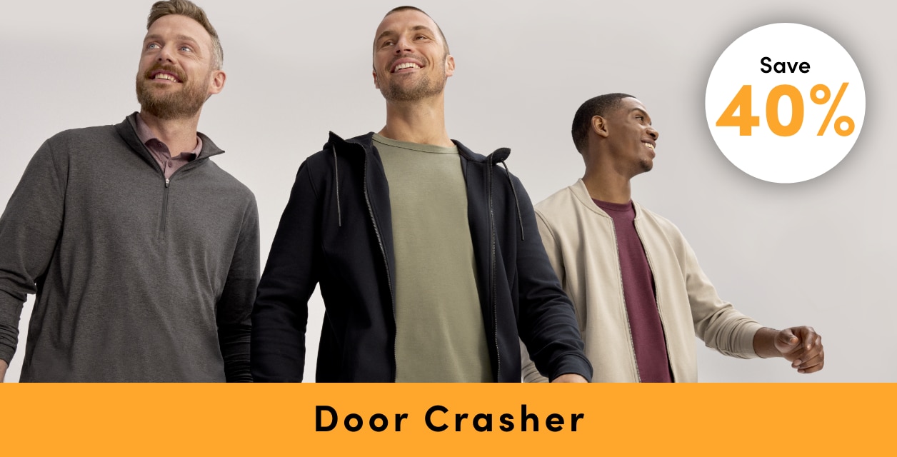 Door Crasher All Regular-Priced Men's Denver Hayes Performance T-shirts + Fleece Save 40%