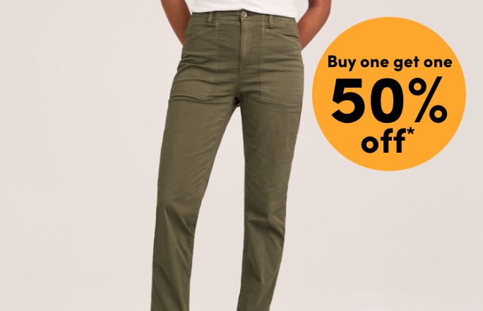 All Regular-Priced Women's Denver Hayes Bottoms Buy one get one 50% OFF*