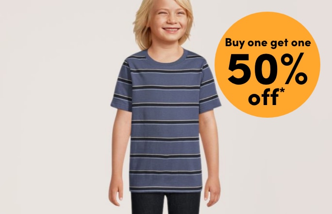 All Regular-Priced Kids' Denver Hayes 50 Wash T-Shirts Buy one get one 50% OFF*