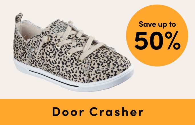 Door Crasher Save up to 50% on Footwear