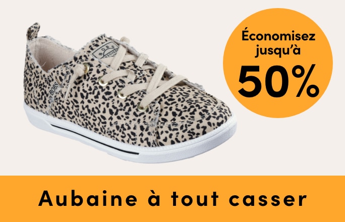 Aubaine à Tout Casser Économisez jusqu'à 50 % sur les chaussures